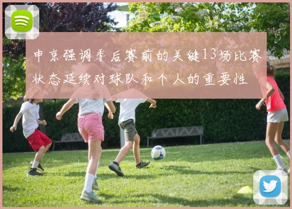 申京强调季后赛前的关键13场比赛状态延续对球队和个人的重要性